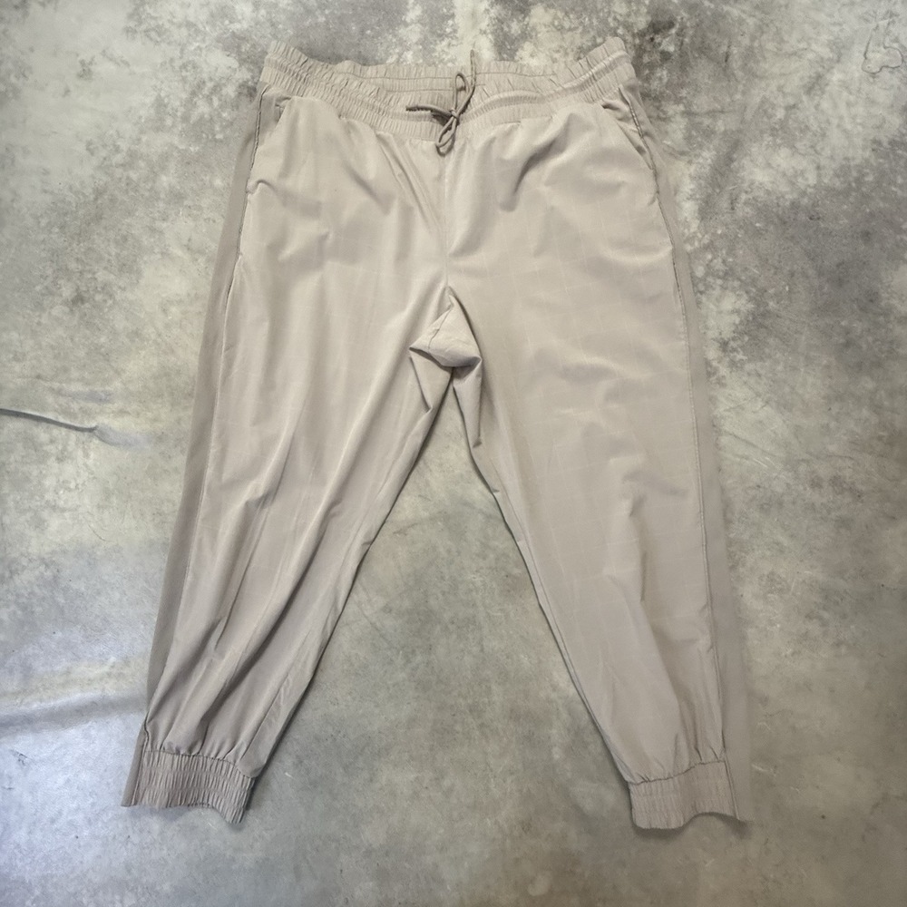 Athleta Jogger Women's Size 20 Beige Brooklyn Textured Pull On Pants